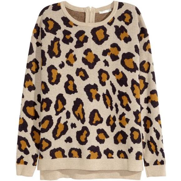 H&M Knit Leopard Print Sweater - Picture 1 of 16